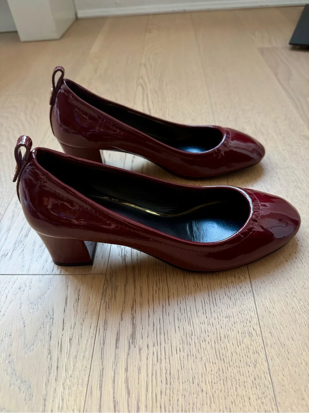 Lanvin Burgundy Patent Leather Heels